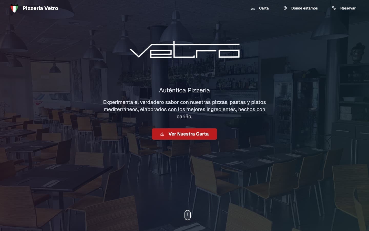 Captura de Pizzería Vetro